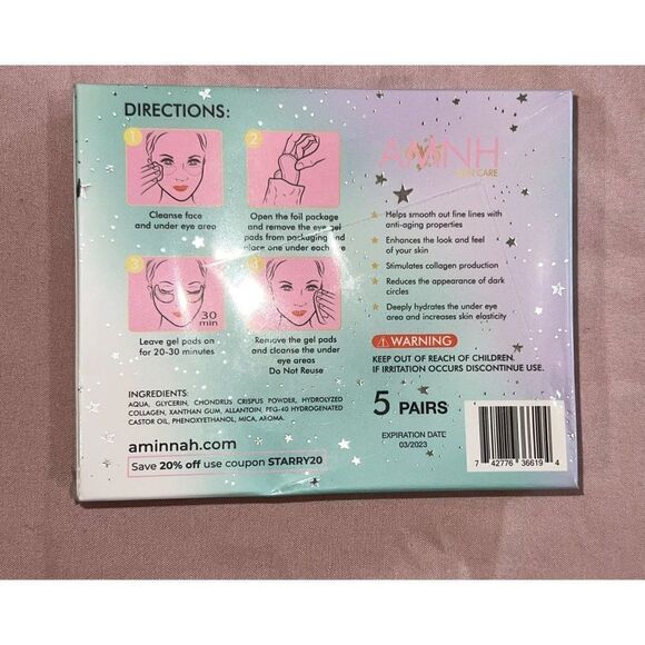 AMNH SKINCARE Starry Collagen Eye Pads - Picture 3 of 3